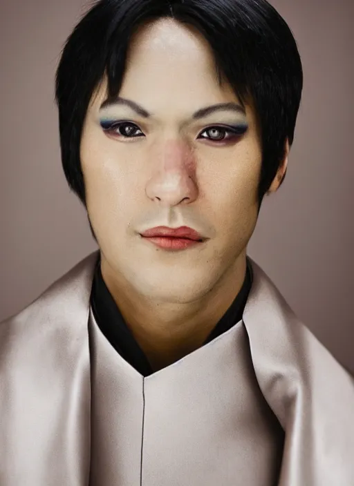 Image similar to real life Prince Zuko portrait photo, Sigma 50mm f/1.4, beautiful, photo by annie leibovitz