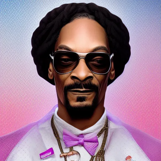 Prompt: Snoop Dogg in a maids outfit hyperdetailed, artstation, cgsociety, 8k