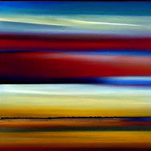 Prompt: In this experimental art, the artist has created a beautiful and evocative image of the American landscape. The rich and vibrant colours of the sky and earth are offset by the stark white of the clouds, creating a sense of movement and energy. The composition is simple and elegant, with the horizon line bisecting the canvas and the clouds seeming to float in the air. There is a sense of calm and serenity in the experimental art, which is enhanced by the soft, gentle light. This is a beautiful and atmospheric experimental art which captures the essence of the American landscape. Toonami, jade by Paul Strand, by Jean-Antoine Watteau sinister, precise