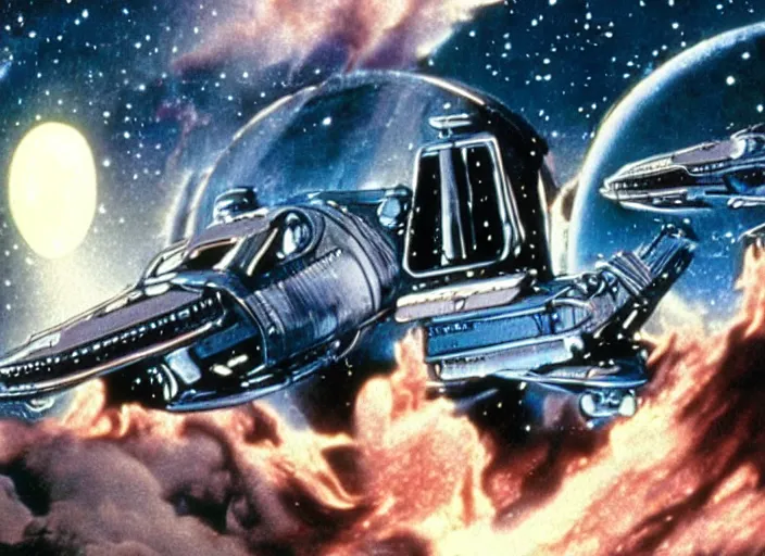 Prompt: scene from the 1 9 9 4 science fiction film the last starfighter