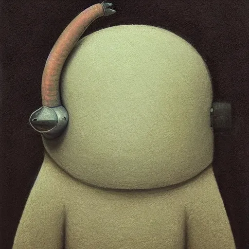 Image similar to a portrait of a character by shaun tan