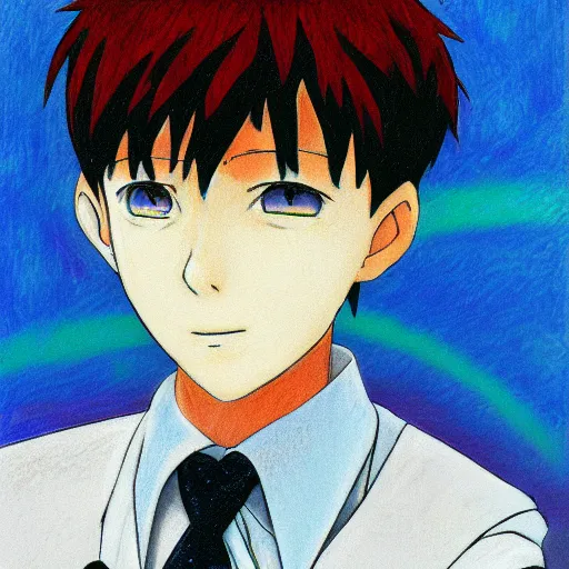 Shinji Ikari Kaworu Nagisa Gendo Ikari Rei Ayanami Art, Anime, purple,  black Hair, violet png | PNGWing