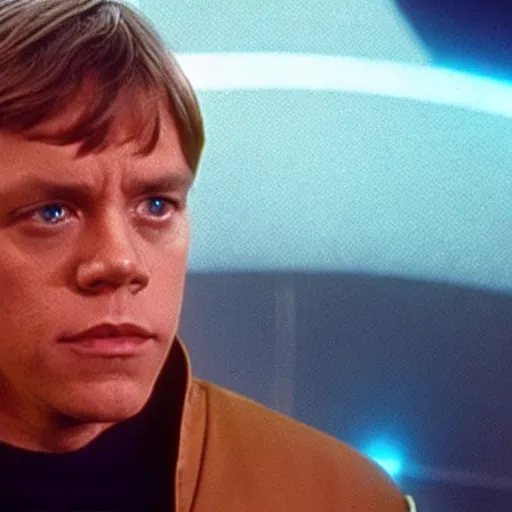 Prompt: Luke Skywalker as a member of Star Fleet on Star Trek