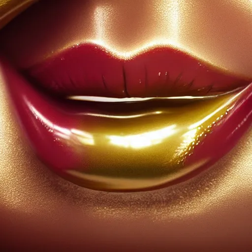 Prompt: extreme macro close up of beautiful female lips kissing large shiny bullet, hi - fructose, decadent highly - detailed digital painting, golden ratio, octane render, artstation, cinematic composition, smooth, sharp focus