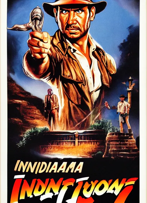 Image similar to 1 9 8 6 poster for indiana jones and the temple of boom