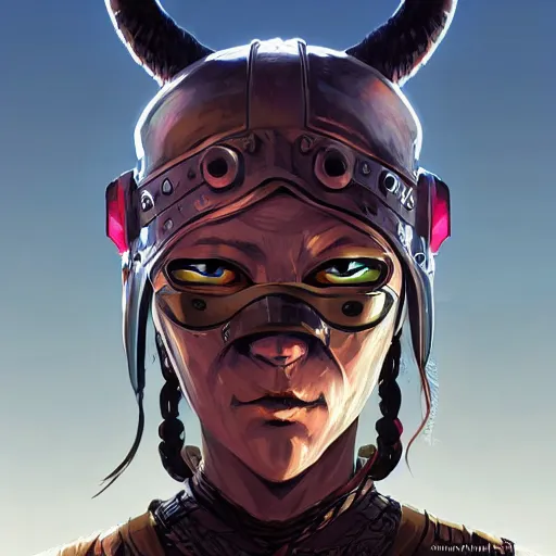 Image similar to cyberpunk viking helmet mask warrior goddess robot ninja fantasy, art gta 5 cover, official fanart behance hd artstation by jesper ejsing, by rhads, makoto shinkai and lois van baarle, ilya kuvshinov, ossdraws