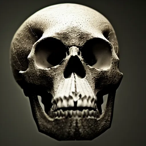 Image similar to A photo of a skull of an Alien, strange object, Alien skull, alien, professional photograph, studio lighting, highly detailed