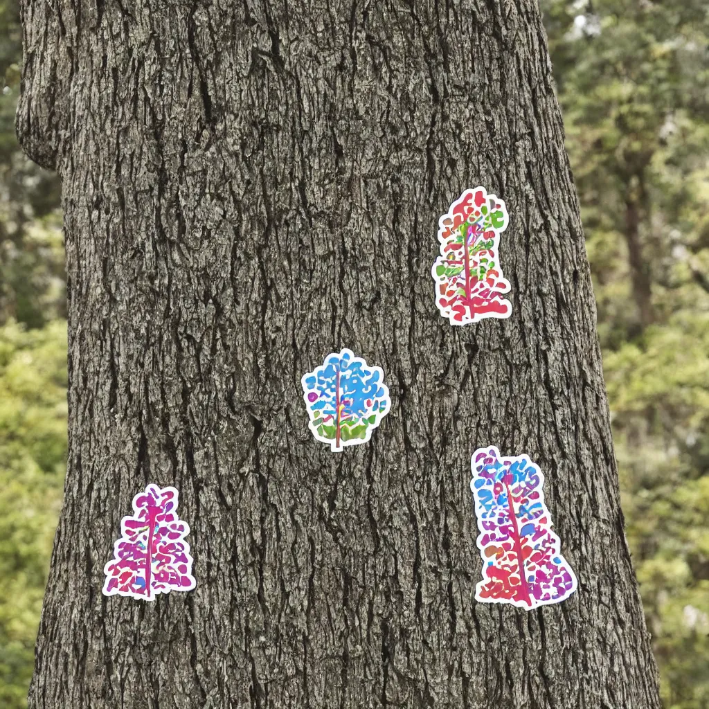 Image similar to a sticker depicting a tree
