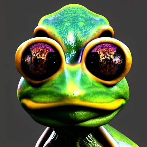 Prompt: human with the head of a frog, photorealistic render 4k