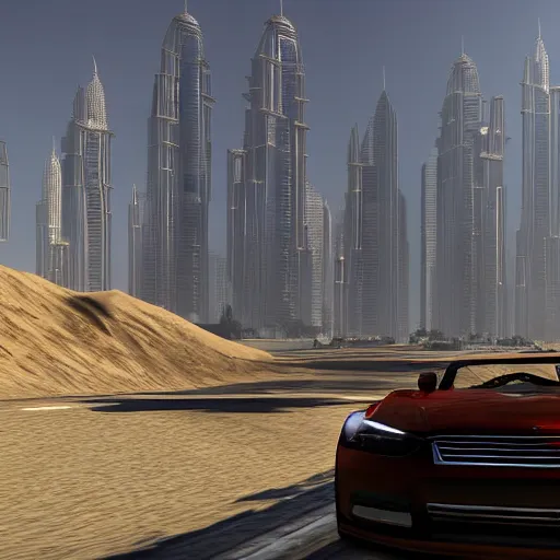 Prompt: gta : dubai, by weta