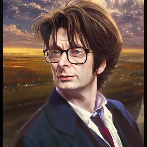 Image similar to The Tenth Doctor as a Beautiful Anime Girl, Looking into the camera, detailed, centered, digital painting, artstation, concept art, donato giancola, Joseph Christian Leyendecker, WLOP, Boris Vallejo, Breathtaking, 8k resolution, extremely detailed, beautiful, establishing shot, artistic, hyperrealistic, beautiful face, octane render, cinematic lighting, dramatic lighting, masterpiece