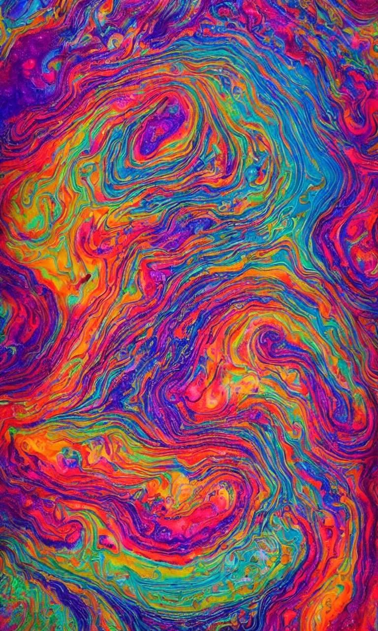 Prompt: ultra detailed acrylic pour fluid dynamics flow art painting of a iridescent fungus with a colorful swirl shimmering with pearlescence, acrylic marbling art by sam spratt, rhads, deviantart, psychedelic art, psychedelic, cosmic nebula, chromatic