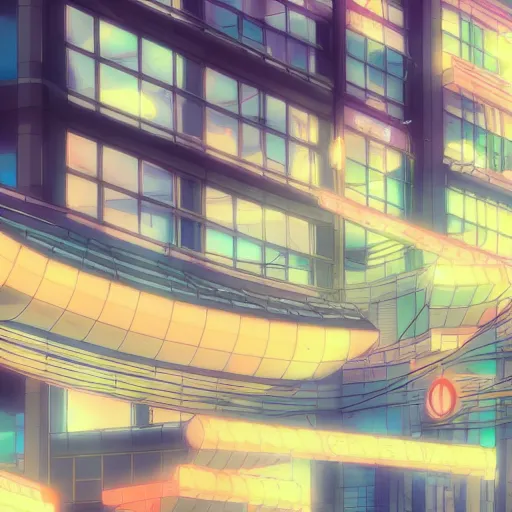 Image similar to a close up of shinjuku by makoto shinkai, beeple and james jean, aya takano color style, 4 k, super detailed, modern, 4 k, symmetrical