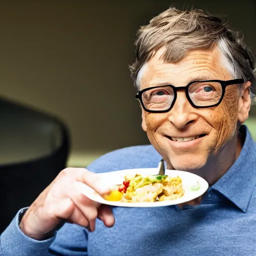 Image similar to bill gates eating lunch