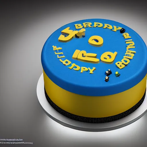 Image similar to an intricate render of a birthday cake with a GT3S, unreal engine, rendered by Octane, 4k