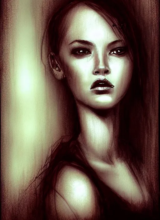 Prompt: a portrait of a pretty young lady by ben templesmith