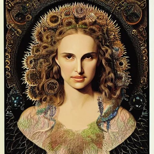 Image similar to portrait of natalie portman by ernst haeckel