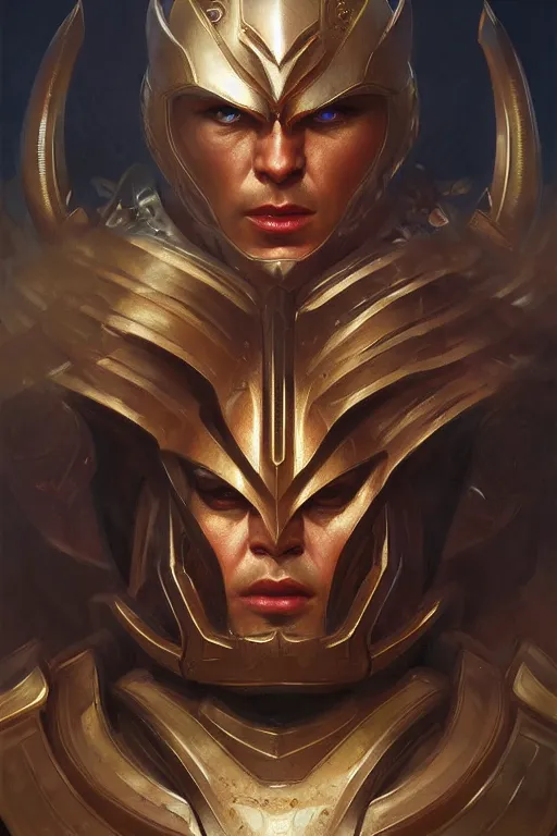 Image similar to The angry God Ares, portrait, highly detailed, digital painting, artstation, concept art, smooth, detailed armor, sharp focus, beautiful face, symmetric face, cinematic, videogame cover art, illustration, fantasy, art by Artgerm and Greg Rutkowski and Alphonse Mucha