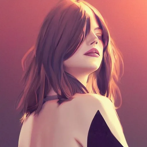 Image similar to fashion model emma stone ,digital art photorealistic art by greg rutkowski by wlop high detail comic sharp vector lineart dramtic lighting artstation by trevor henderson by rossd raws cinematic dramatic