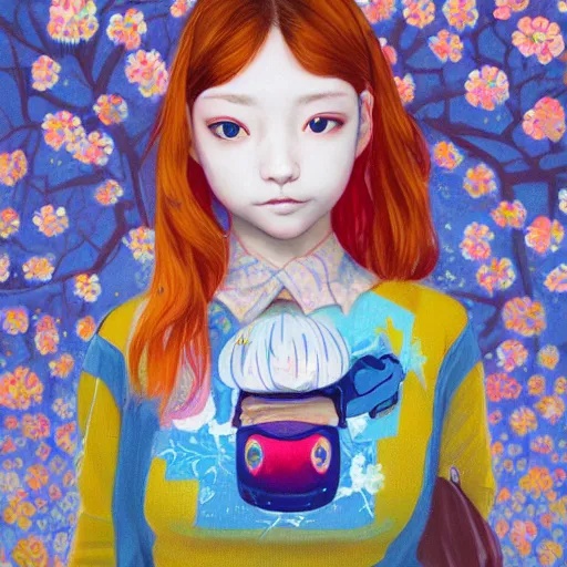 Prompt: photo of young woman by hikari shimoda