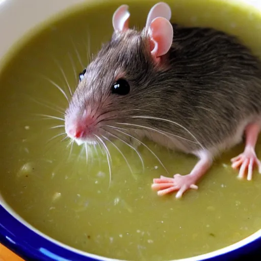 Prompt: theres a rat in my soup