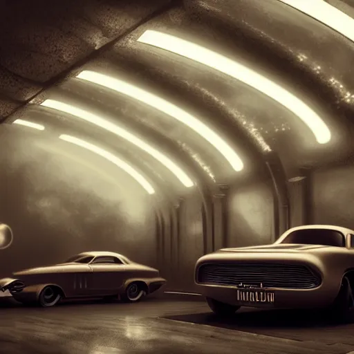 Prompt: retro futuristic vintage cars in showroom, atmospheric lighting, painted, intricate, volumetric lighting, beautiful, daytime, sunny weather, slight overcast, sharp focus, deep colours, ultra detailed, by leesha hannigan, ross tran, thierry doizon, kai carpenter, ignacio fernandez rios