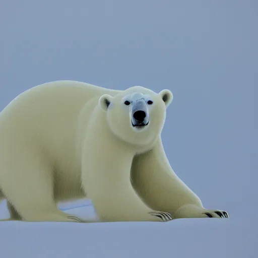 Prompt: a peace polar bear by wu daozi