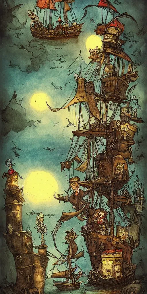 Image similar to a pirate scene by alexander jansson