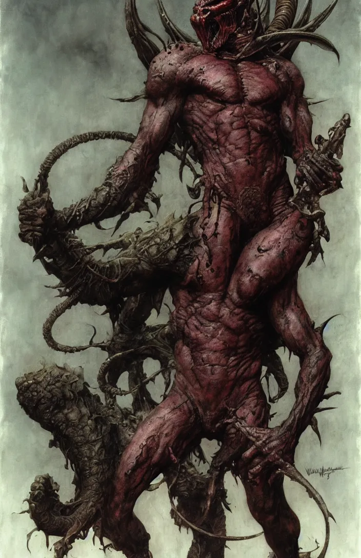 Image similar to the predator in the style of wayne barlowe, gustav moreau, goward, bussiere, roberto ferri, santiago caruso, luis ricardo falero, frazetta