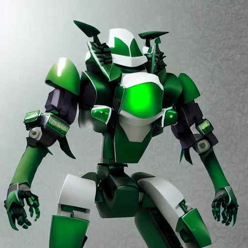 Prompt: miniature saudi samurai mecha, green and white, full body mecha suit, epic urban battle, Murata Yasushi Nirasawa Style, beautiful aesthetic, photorealistic, volumetric lighting, hyperrealistic, octane render, HDR, Production IG Studios Anime Style