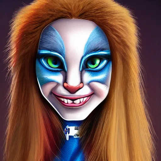 Image similar to graphic, hyperreal, portraiture illustration of a anthropomorphic beautiful ragdoll cat in different marvel cosplay clothes, smiling, digital painting