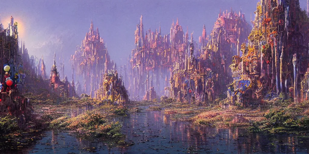 Image similar to clown kingdom vista by Bruce Pennington