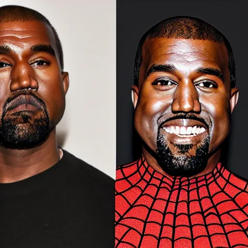 Image similar to kanye as spiderman