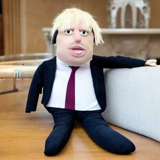 Image similar to boris johnson as a plush toy,