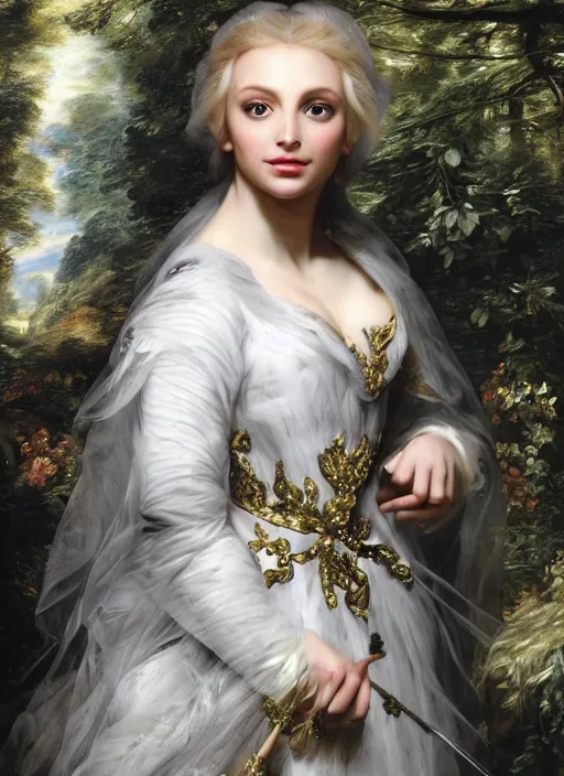 Image similar to Beautiful elsa, Looks like Britney Spears, In the woods, Dramatic, Edge, Good, Infused, Backlight, De-Noise, VFX, insanely detailed and intricate, hypermaximalist, elegant, ornate, hyper realistic, super detailed, by Anthony Van Dyck, by Ivan Shishkin, by John Constable