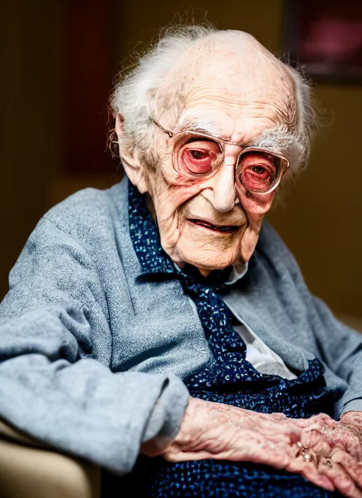 Image similar to DSLR photo portrait still of 93 year old age 93 Stanley Kubrick at age 93!!!, 85mm f1.8