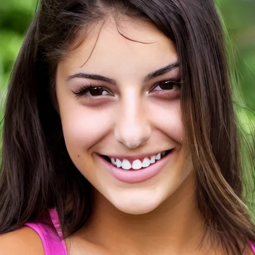 Image similar to leah gotti smiling portrait close up clear eyes professional photography