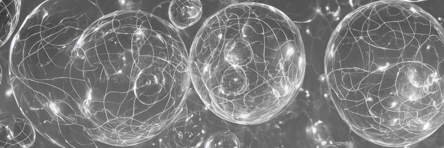 Image similar to a well - lit studio photograph of a clear plastic ball with various organic shapes inside of it, some smooth, some wrinkled, some long, some spherical, various sizes, textures, and transparencies, beautiful, smooth, detailed, inticate