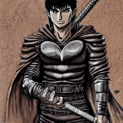 Prompt: guts, full body portrait, by kentaro miura