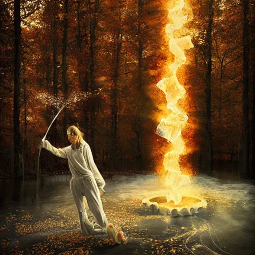 Prompt: Editorial Masterpiece Illusion Arcane, crystalline Magical fire by Erik Johansson, perfect crisp light