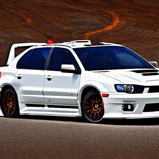 Image similar to velociraptor mongoliensis wrx impreza, hdr 8 k