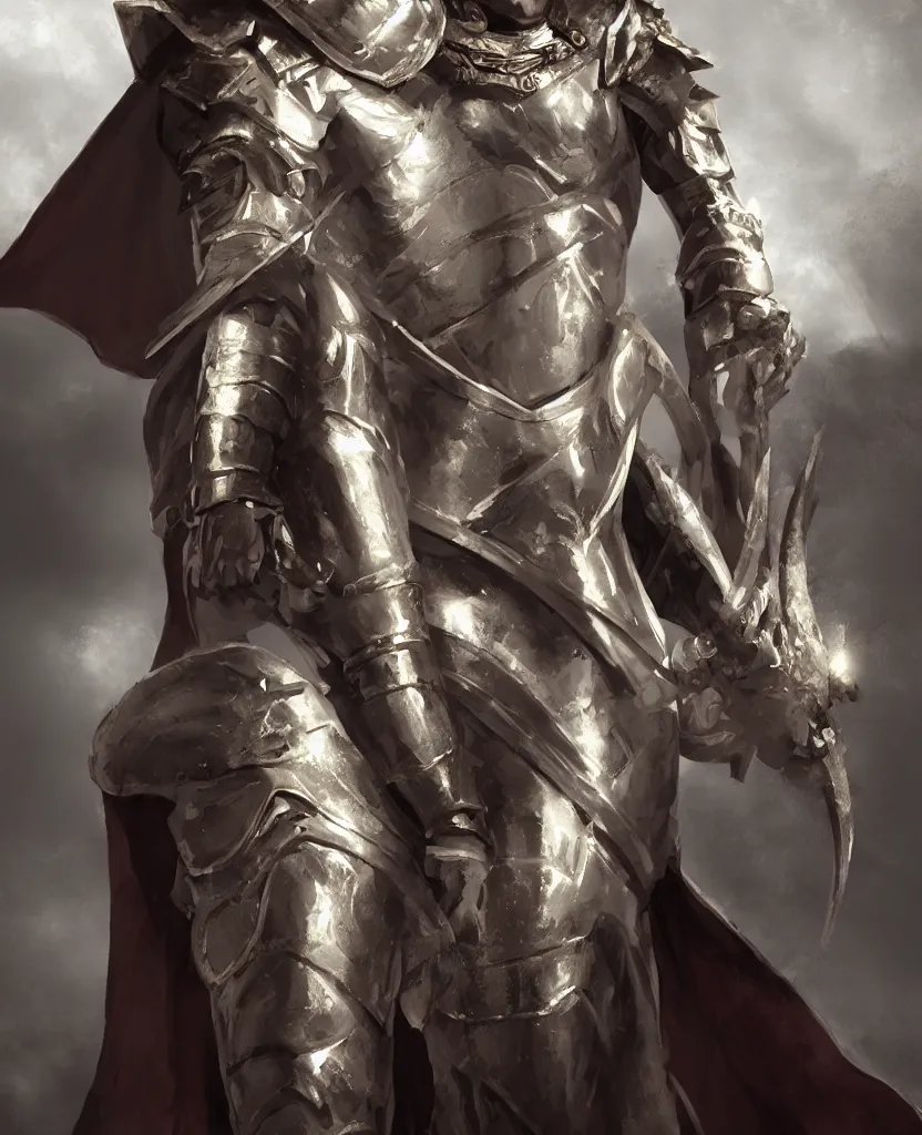 Image similar to male divine androgynous gorgeous, with a white gold high angelic armor, dark epic, roman toga, cinematic lighting, heaven background, concept art, highly detailed, photorealistic, 4 k