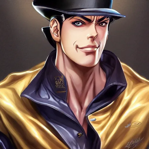 Image similar to jotaro kujo, art by artgerm