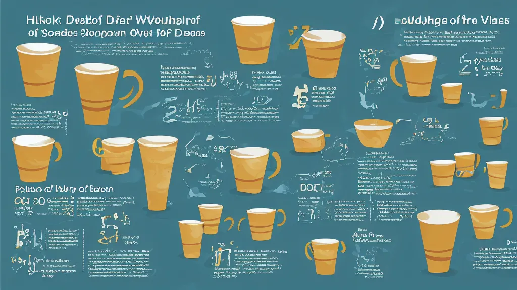 Image similar to infographics dovish downpour of cups