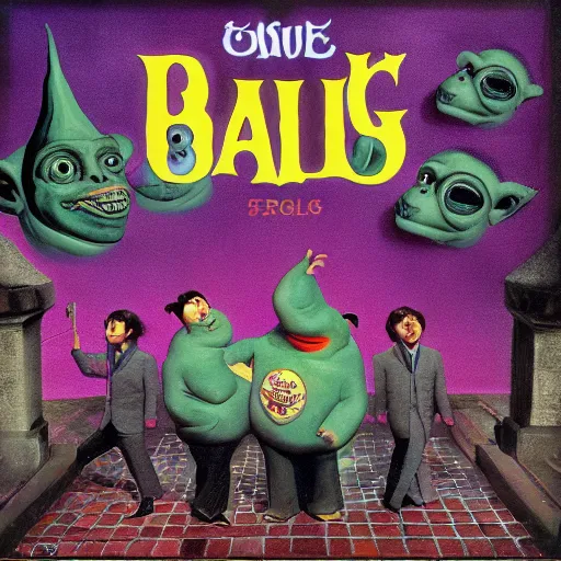 Prompt: boglins on the beatles album cover, 8 k resolution hyperdetailed surrealism