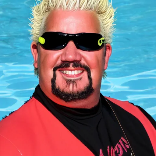 Image similar to Guy Fieri swimming in gravy