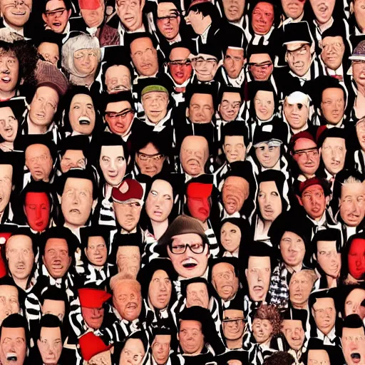 Image similar to “ where ’ s waldo directed by david lynch, photorealism ”