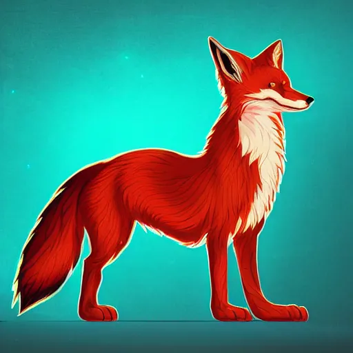 Prompt: digital true fox, retrowave palette, digital world, highly detailed, electric breeze, anatomically correct vulpine, synth feel, fluffy face, ear floof, flowing fur, super realism, accurate animal imagery, 4 k digital art