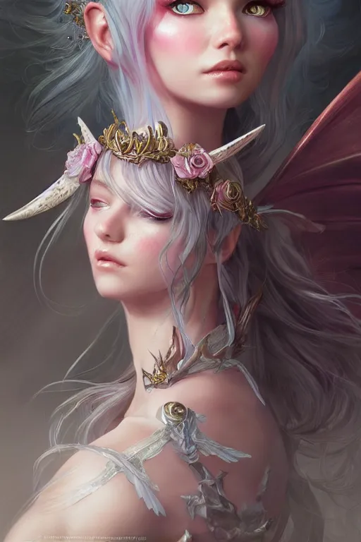 Image similar to fairy princess, highly detailed, d & d, fantasy, highly detailed, digital painting, trending on artstation, concept art, sharp focus, illustration, art by artgerm and greg rutkowski and fuji choko and viktoria gavrilenko and hoang lap