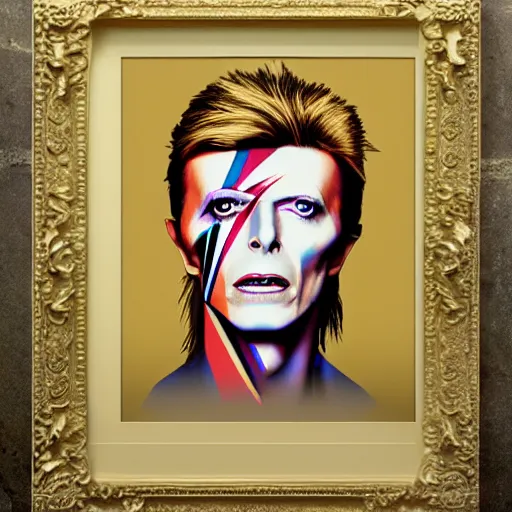 Image similar to David Bowie in the style of da Vinci